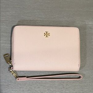 Tory Burch Soft Pink Wristlet Clutch